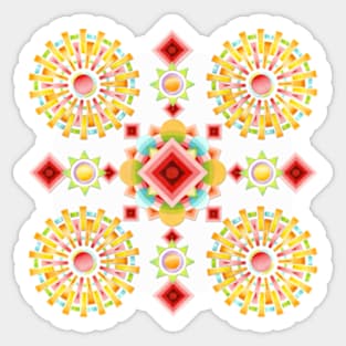 Starburst Geometric Design Sticker